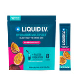 Liquid I.V. Hydration Multiplier botella sabor Pasión Fruta, hidratación rápida en entrenamientos