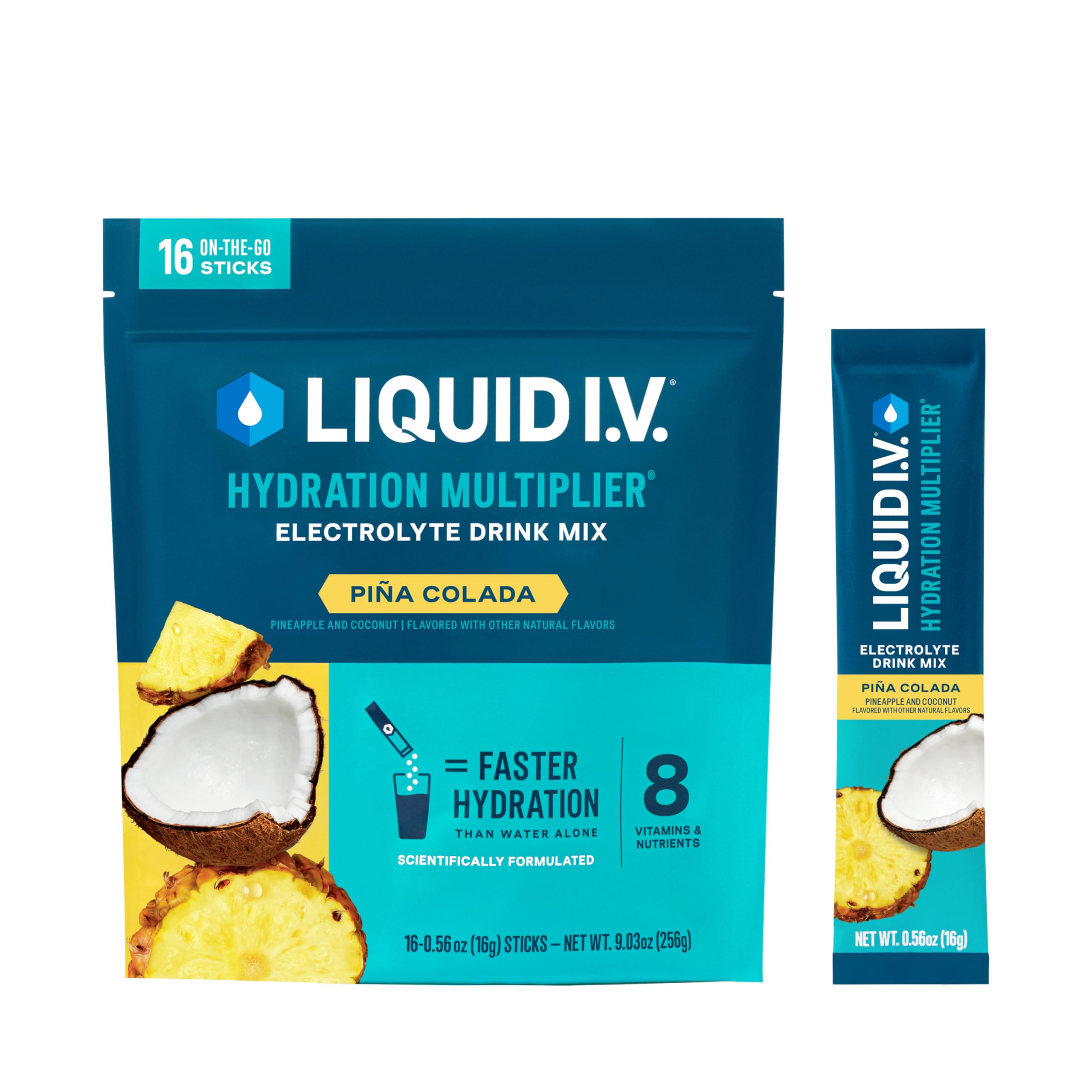 Liquid I.V. Piña Colada en botella, hidratación rápida para entrenamientos