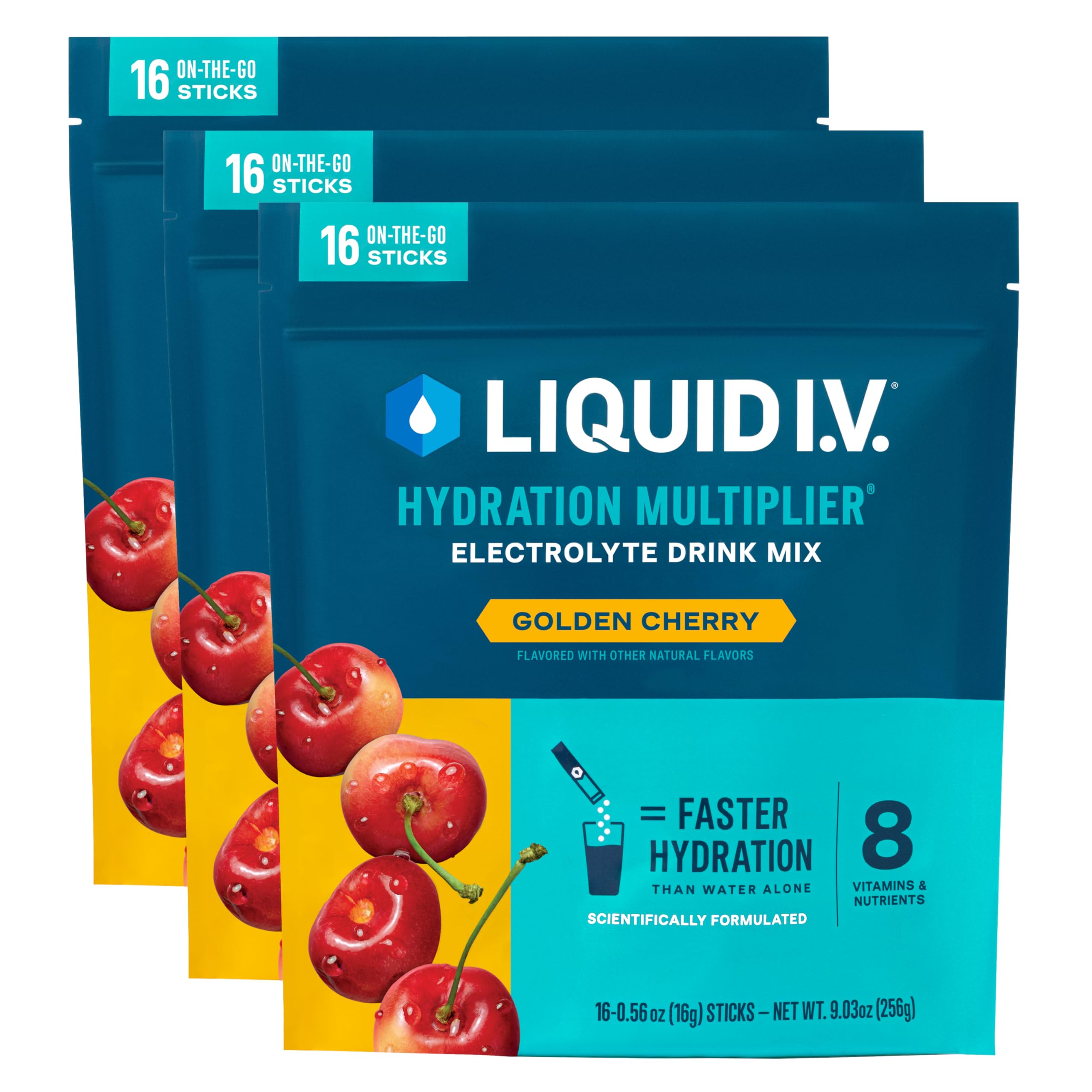 Liquid I.V. paquetes individuales para hidratación rápida y conveniente
