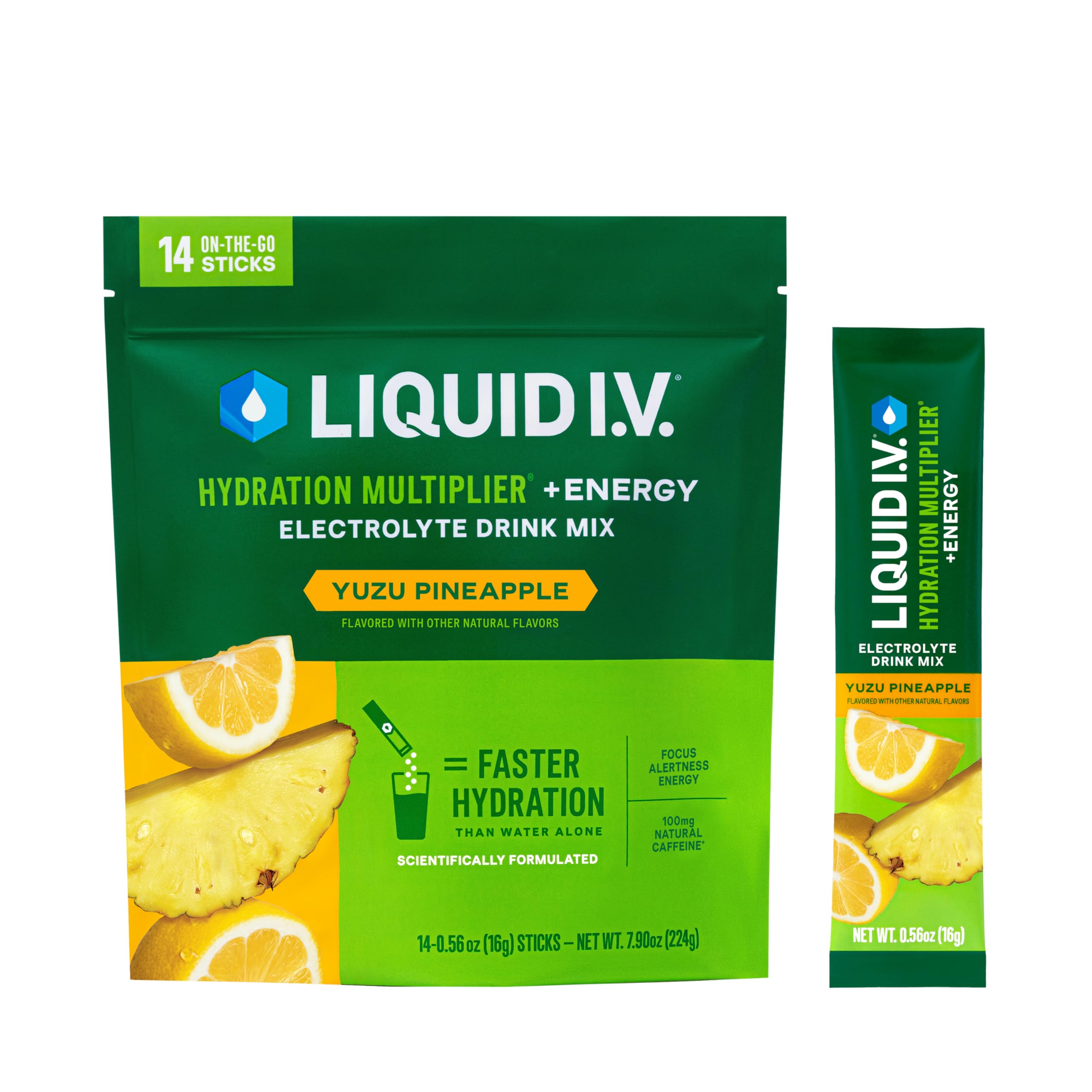 Liquid I.V. Hydration Multiplier en empaque individual para hidratación rápida en movimiento