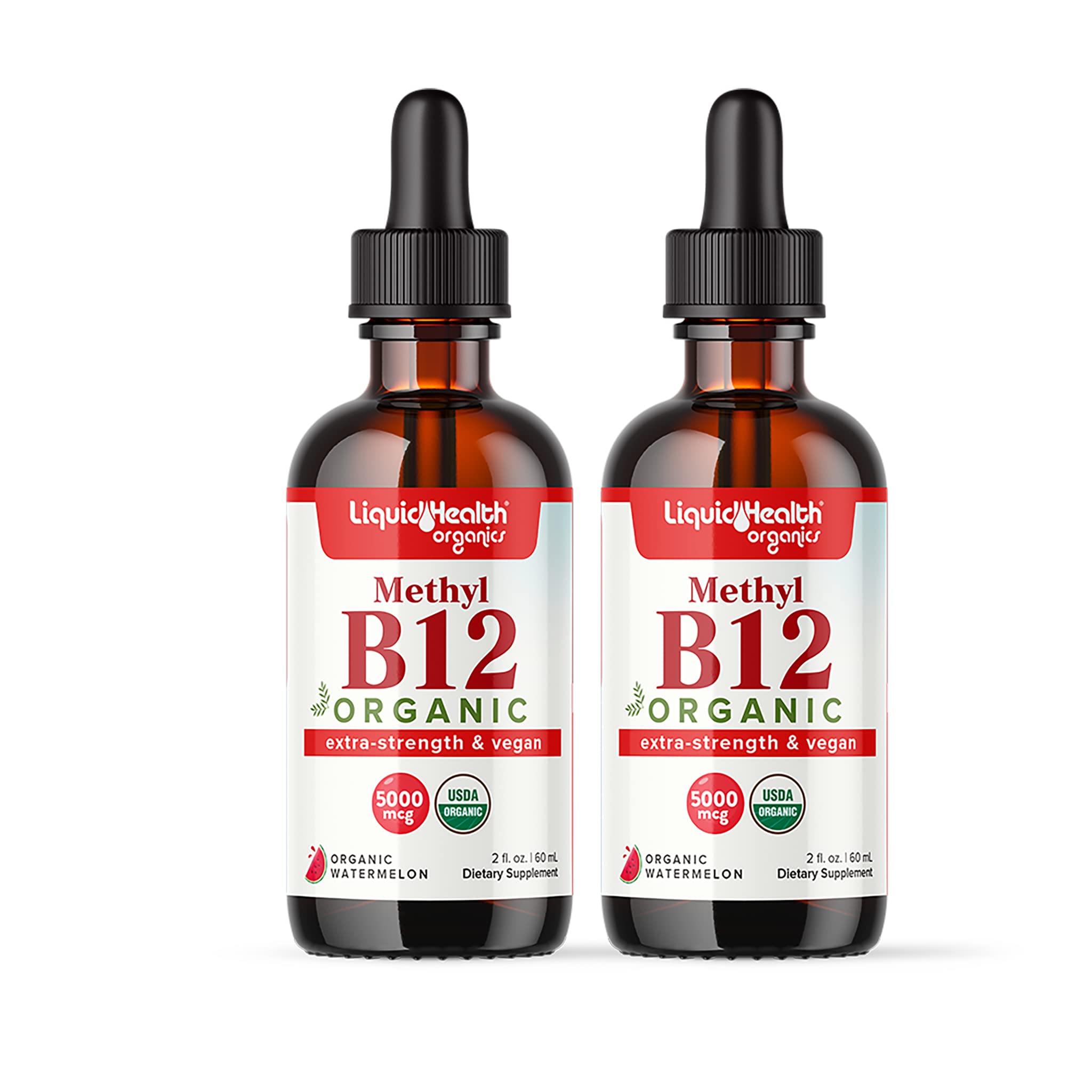 LIQUIDHEALTH B12 gotas con cereza ácida en botella, energía diaria posible.