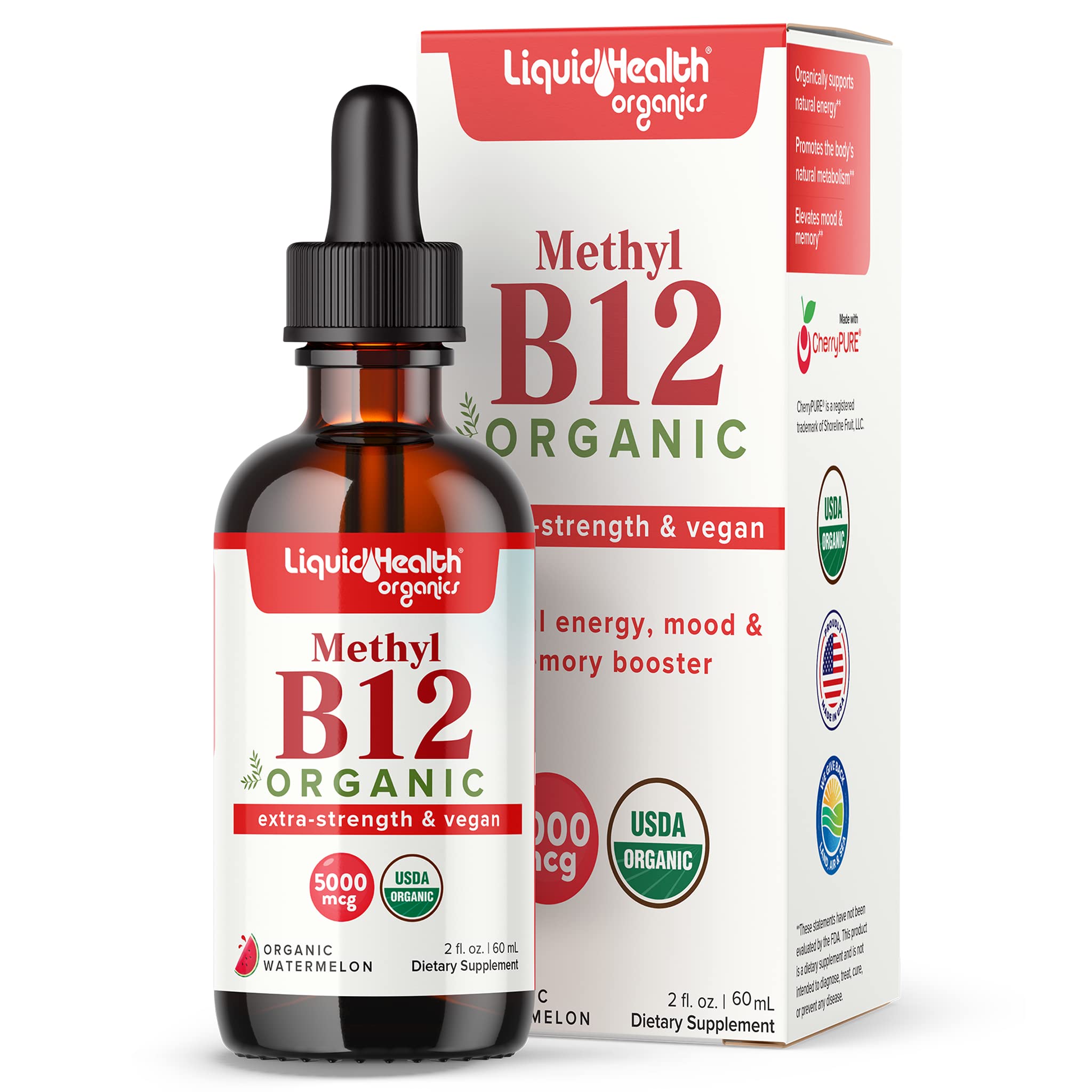 LIQUIDHEALTH B12 gotas con cereza ácida para energía diaria
