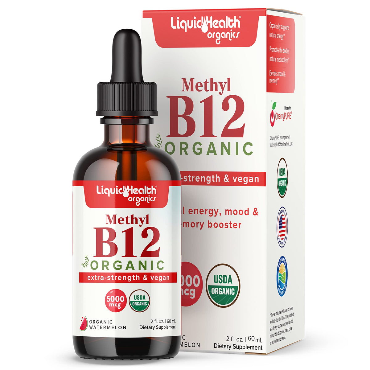 LIQUIDHEALTH B12 gotas con cereza ácida para energía diaria