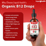LIQUIDHEALTH B12 gotas sabor sandía, ideal para mezclar en bebidas.