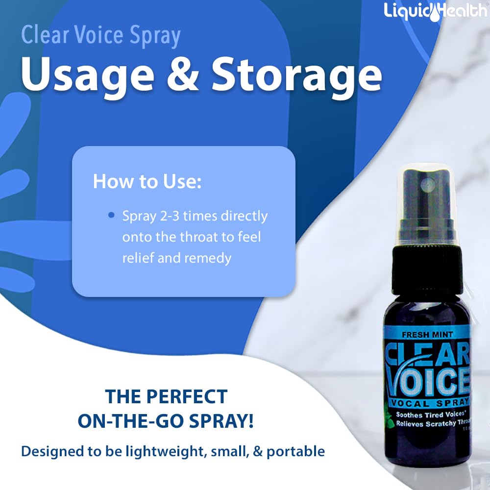 LIQUIDHEALTH Clear Voice: ingredientes naturales para apoyo vocal durante presentaciones