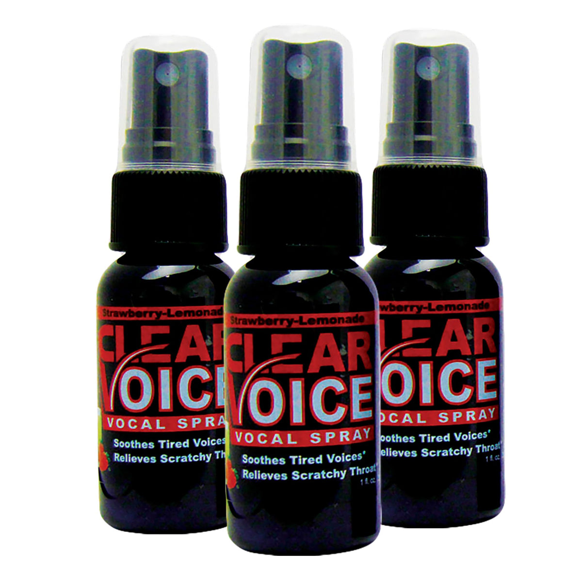LIQUIDHEALTH Clear Voice Spray, botella 3-pack lista para práctica vocal y calentamiento.