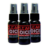 LIQUIDHEALTH Clear Voice Spray, botella 3-pack lista para práctica vocal y calentamiento.