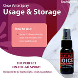 LIQUIDHEALTH Clear Voice Spray, en escena con cantante ayuda a mantener la voz estable.