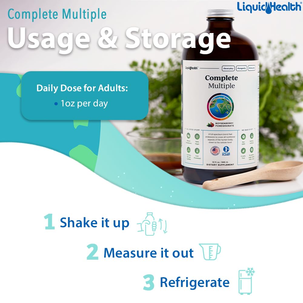 LIQUIDHEALTH Complete Multivitamin textura de jarabe para incorporar fácil