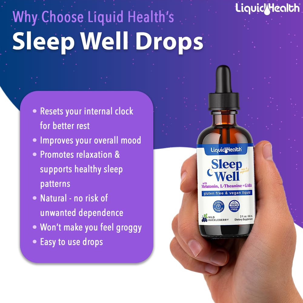 LIQUIDHEALTH Dormir Bien: botella de 2 oz para uso diario.