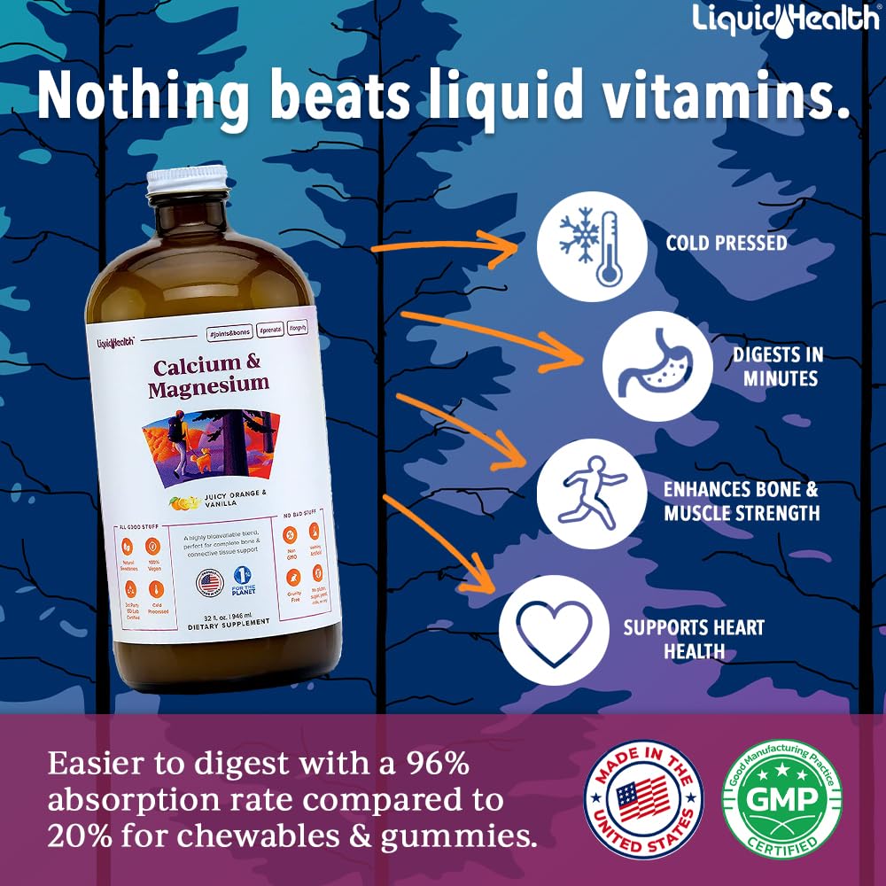 LiquidHealth etiqueta del frasco destaca ingredientes clave