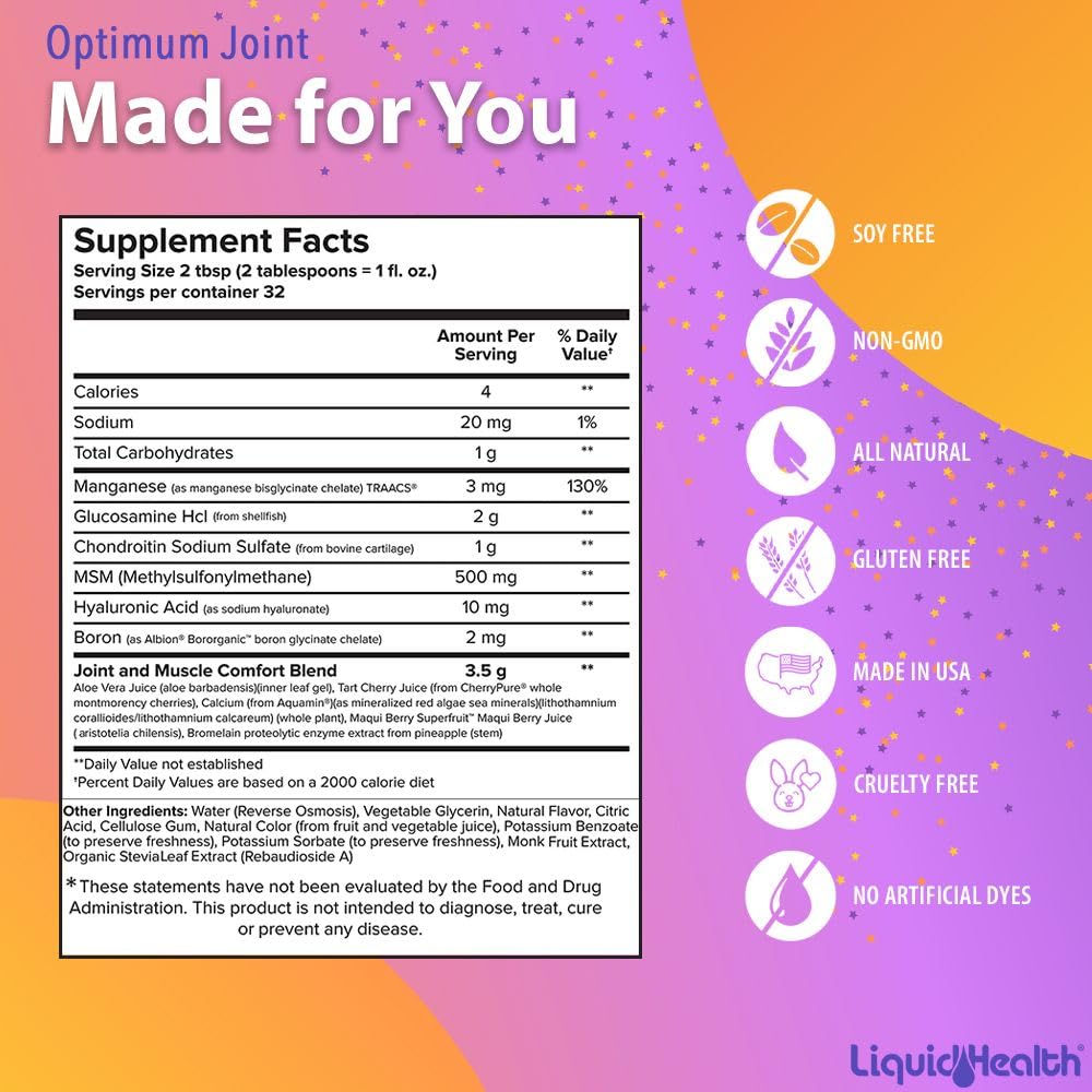 LIQUIDHEALTH Optimum Joint: almacenamiento en refrigerador para frescura.