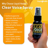 LIQUIDHEALTH Voz Clara: mezcla herbal que mantiene la garganta hidratada durante presentaciones.