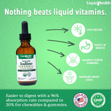 LIQUIDHEALTH yodo naciente con cuentagotas para absorción rápida.