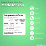 LIQUIDHEALTH yodo naciente uso diario para cuidado personal.