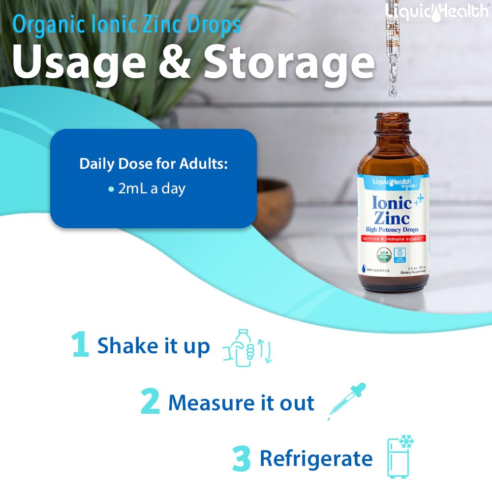 Dosis diaria de LIQUIDHEALTH Zinc para digestión y piel saludable