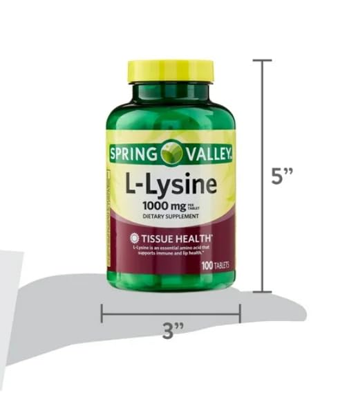 Lisina L-1000 mg: tabletas para dosis diaria y cuidado de la piel.