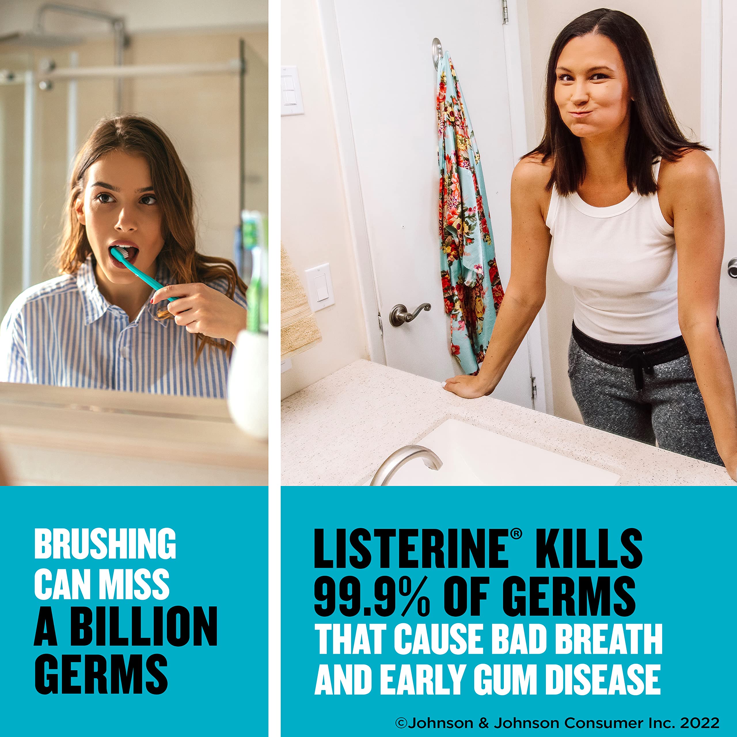 Listerine Cool Mint etiqueta ADA, respaldo de la American Dental Association