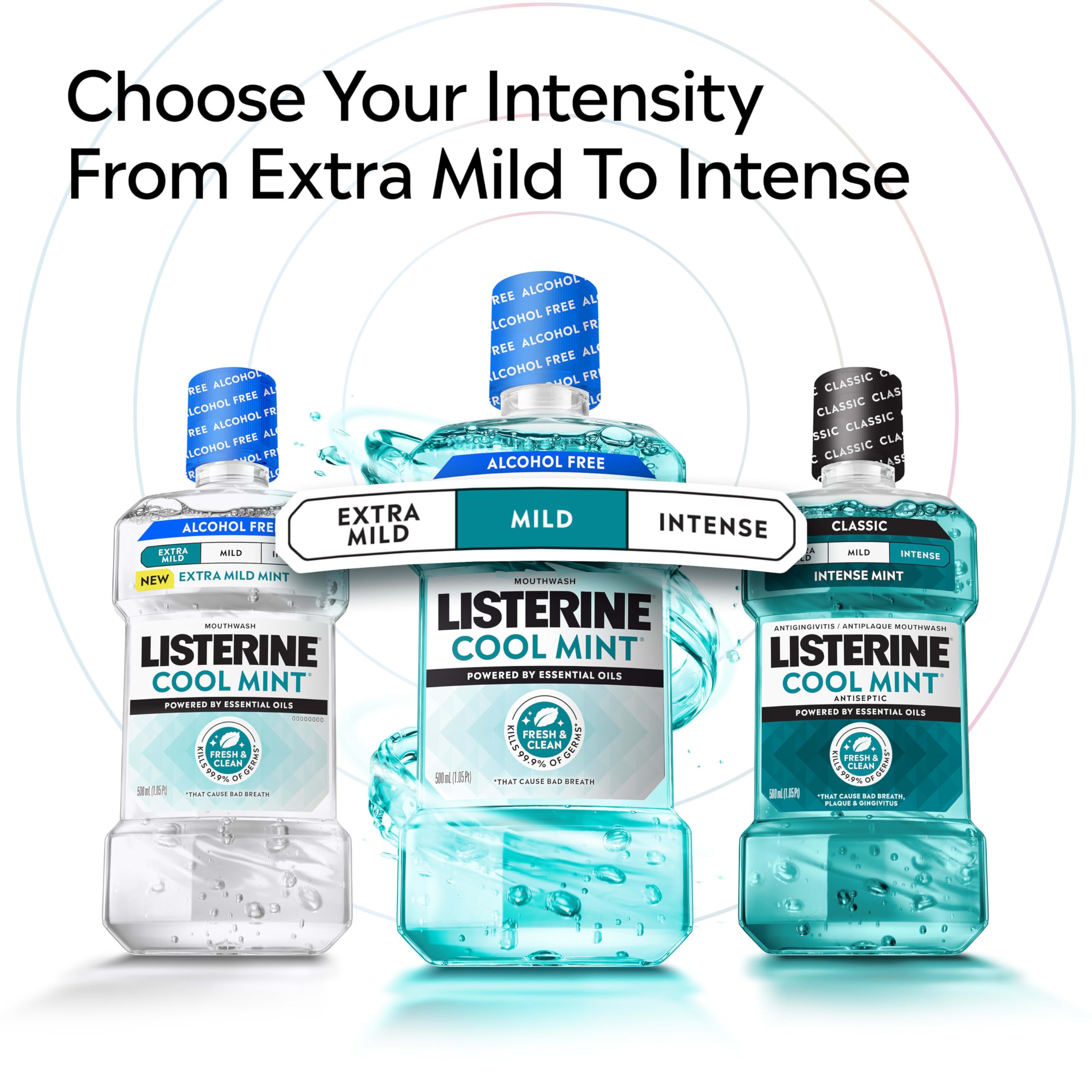 Listerine Cool Mint sin alcohol, recomendado por dentistas para una higiene bucal integral.