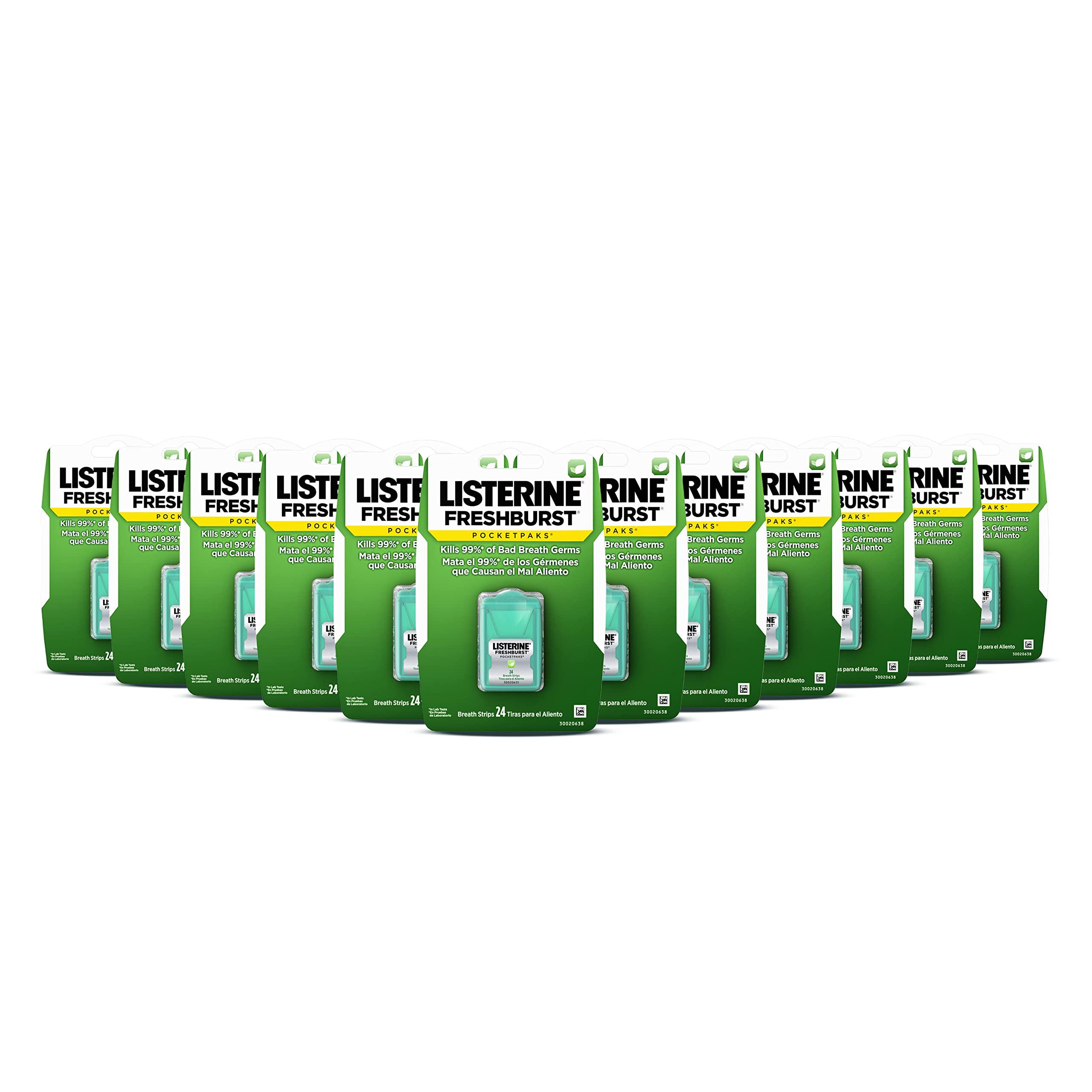 Listerine Freshburst Pocketpaks empaque compacto para llevar y aliento fresco