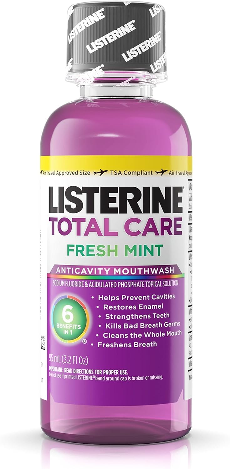 Listerine Total Care anticaries 95 ml: enjuague para aliento fresco y dientes fortalecidos