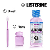 Cierre seguro de la botella de Listerine Total Care sin alcohol.