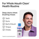 Diseño claro de la etiqueta de Listerine Total Care sin alcohol.