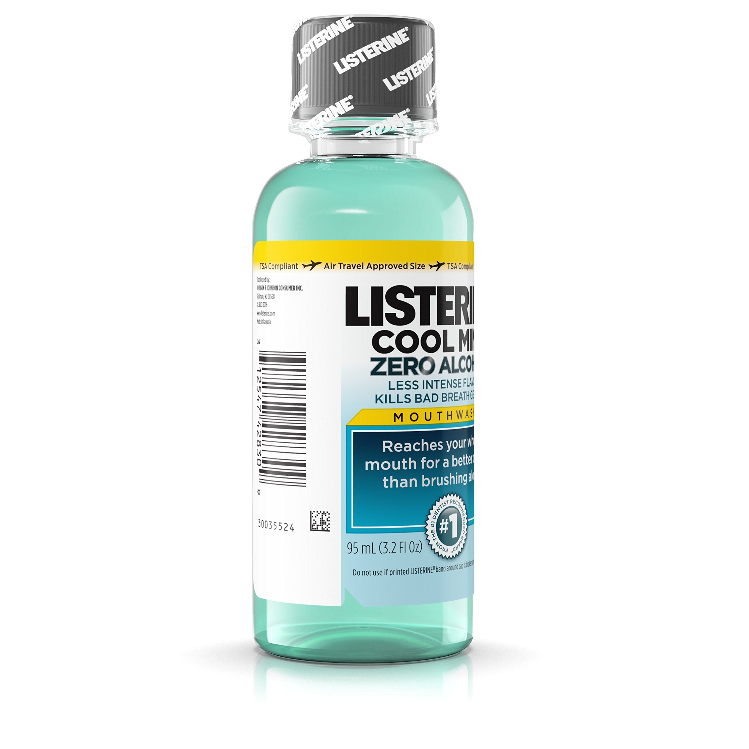 Listerine Zero Cavidad Enjuague Bucal, envase con sabor a menta para boca fresca.