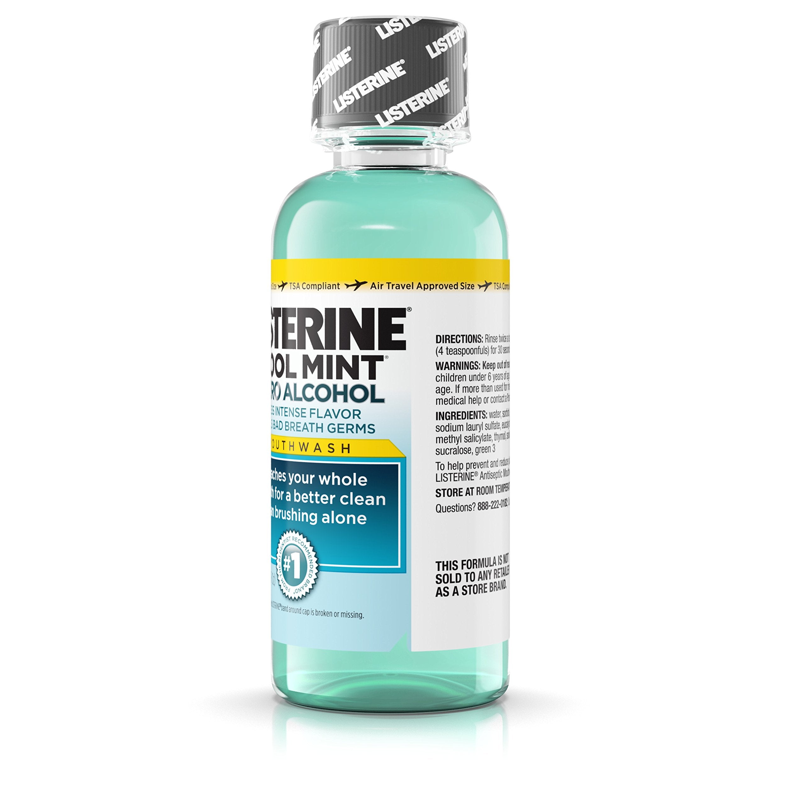 Listerine Zero Cavidad, protección contra gérmenes del mal aliento en uso diario.