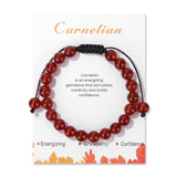 Lit Wall pulsera carnelina 8mm para mujer, ideal para uso diario.