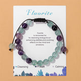 Lit Wall pulsera fluorita en la mano, estilo elegante para cualquier ocasión.