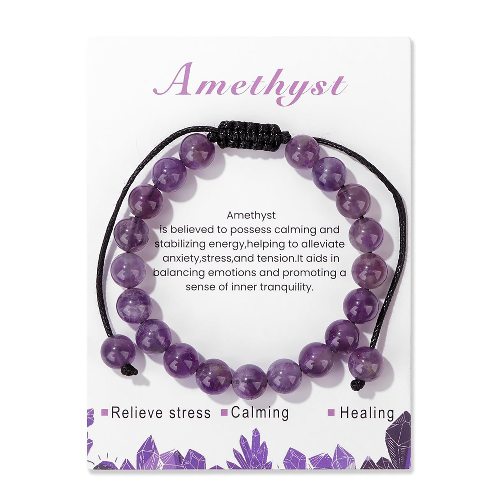 Lit Wall pulsera amatista detalle cierre ajustable para mayor confort diario