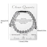 Lit Wall pulsera cuarzo claro 8mm, ajuste cómodo para uso diario