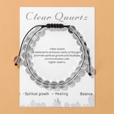 Lit Wall pulsera cuarzo claro 8mm, regalo perfecto para ocasiones especiales