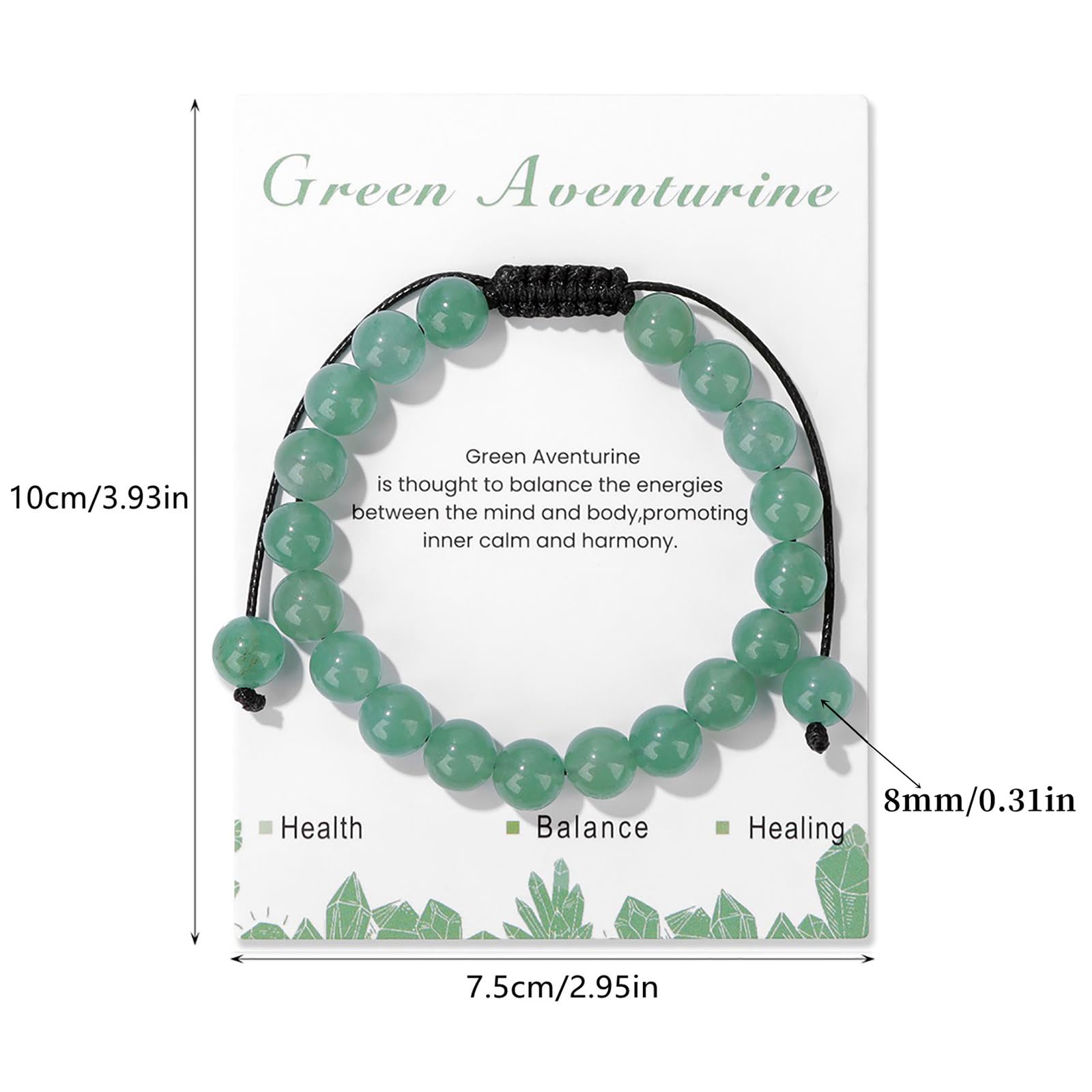 Lit Wall pulsera de jade, detalle de cuentas, brillo natural