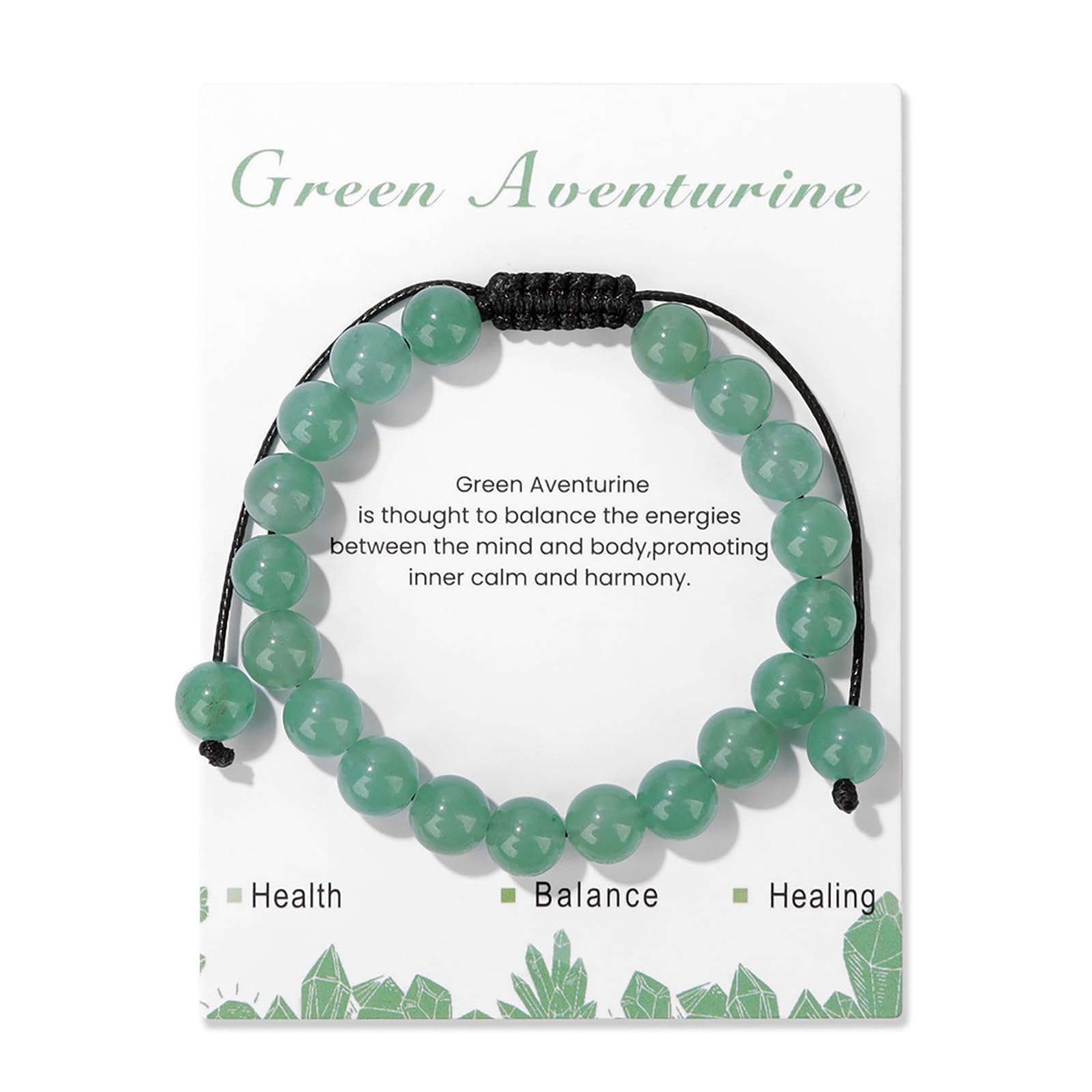 Lit Wall pulsera de jade 8 mm verde, ideal para uso diario con estilo