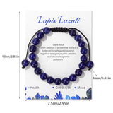 Lit Wall pulsera de lapislázuli: cuentas azules vibrantes para un estilo elegante.
