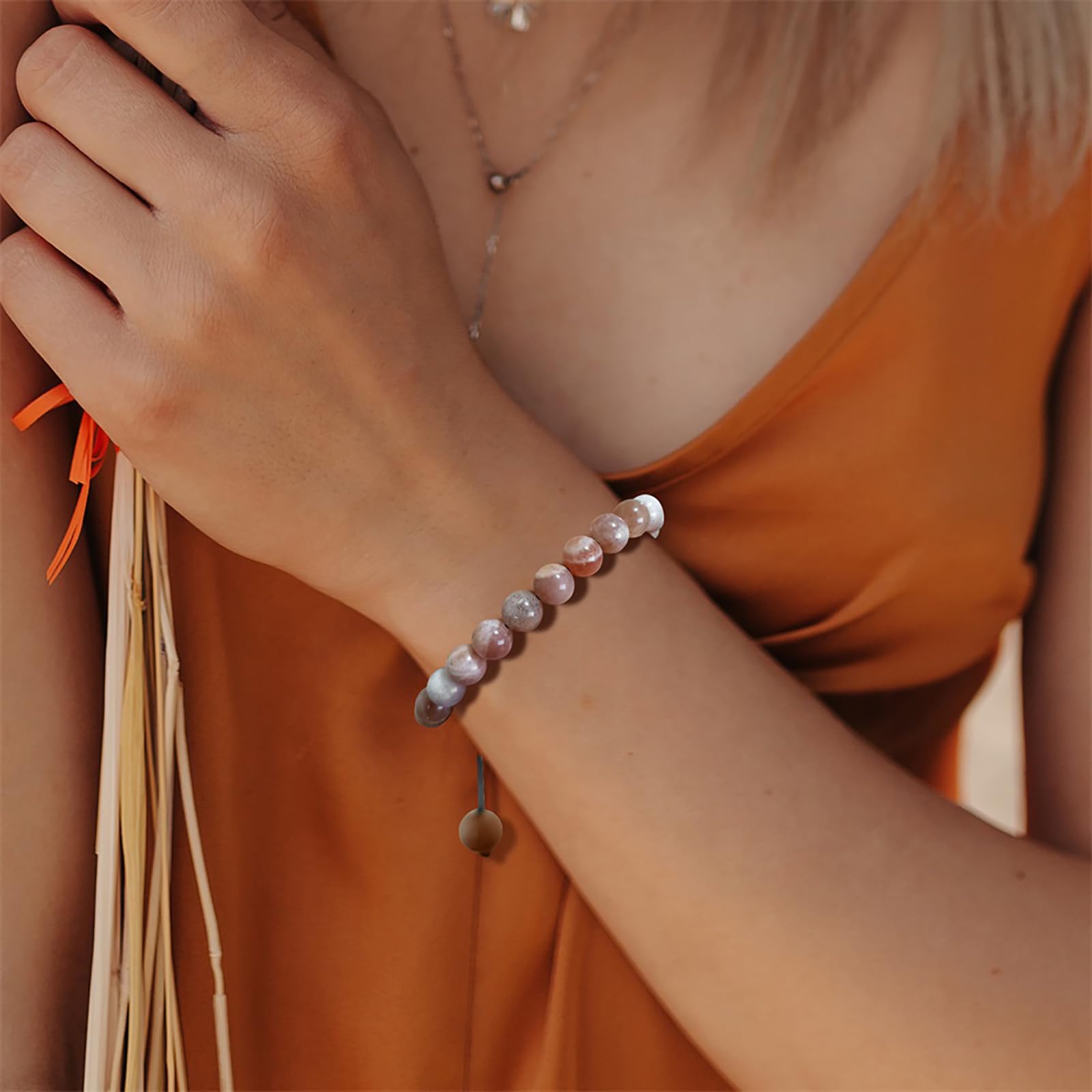 Lit Wall pulsera ojos de tigre como regalo, empaque listo.