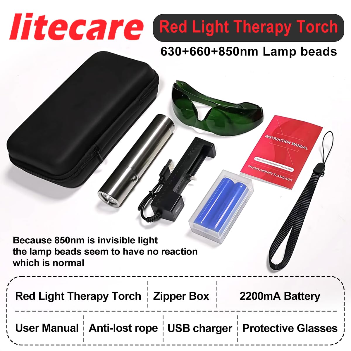 Litecare dispositivo de terapia de luz para bienestar familiar.