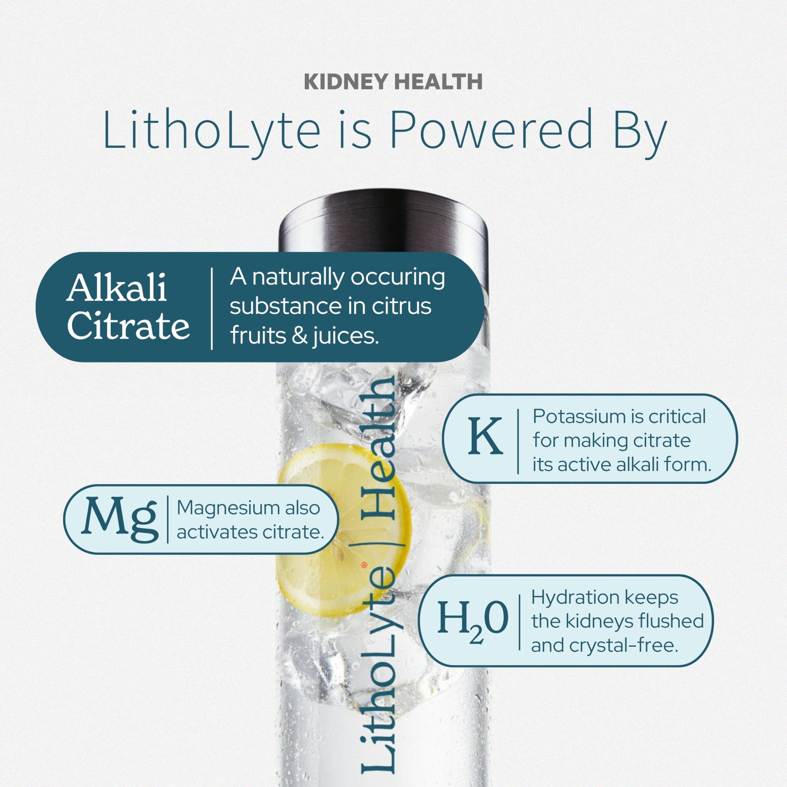LithoLyte, mezclar en jugo: añade a tu refresco favorito sin esfuerzo.