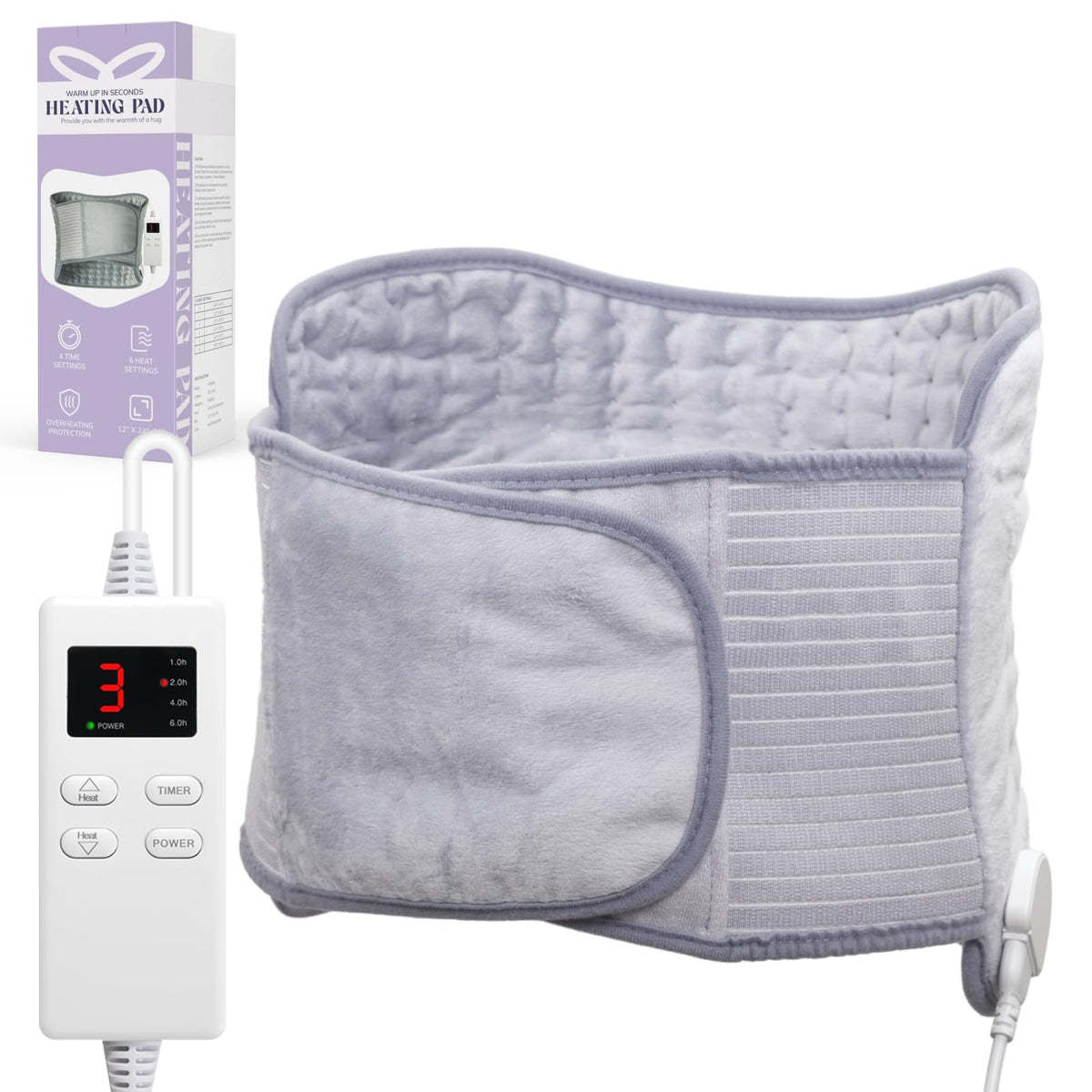 Almohadilla Litlisfly para espalda y hombros, calor suave para uso diario en casa.