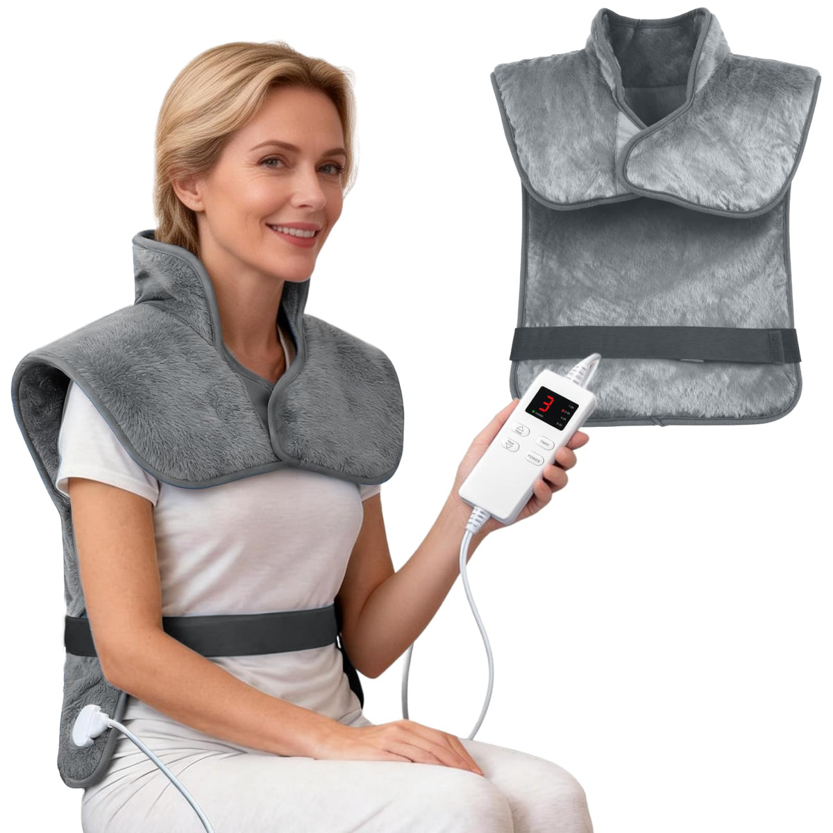 Almohadilla LitlisFly de calor cubre espalda, cuello y hombros para relajación diaria