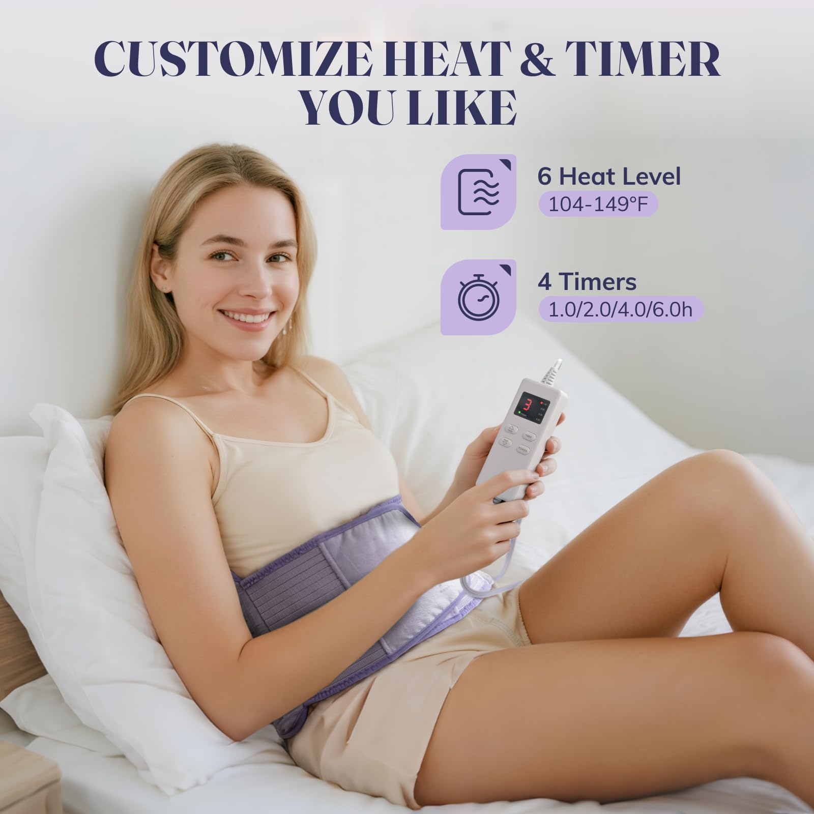 LitlisFly control de calor con seis niveles y cuatro temporizadores