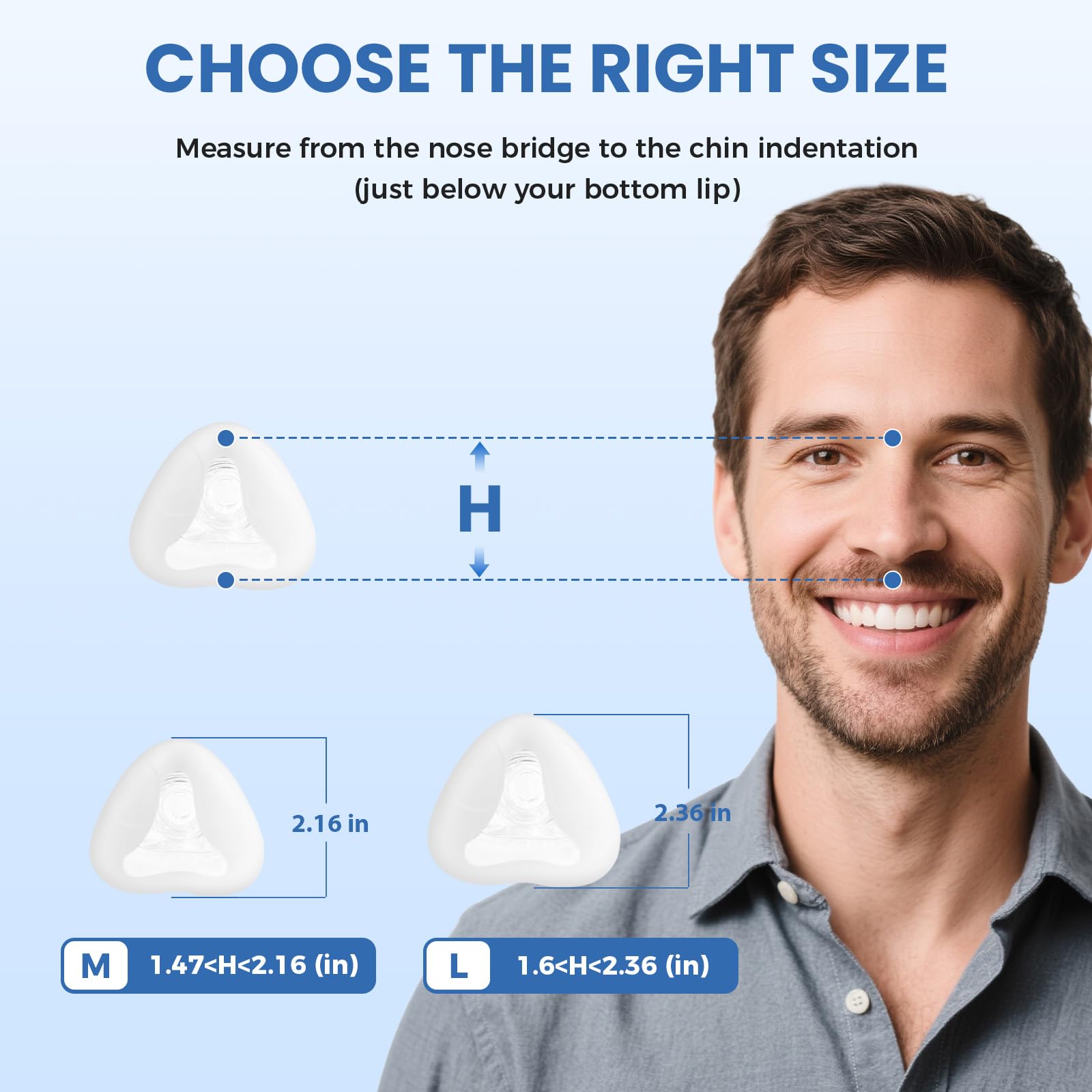 Litstone TMS Comfort: almohadilla nasal de silicona suave para contacto cómodo