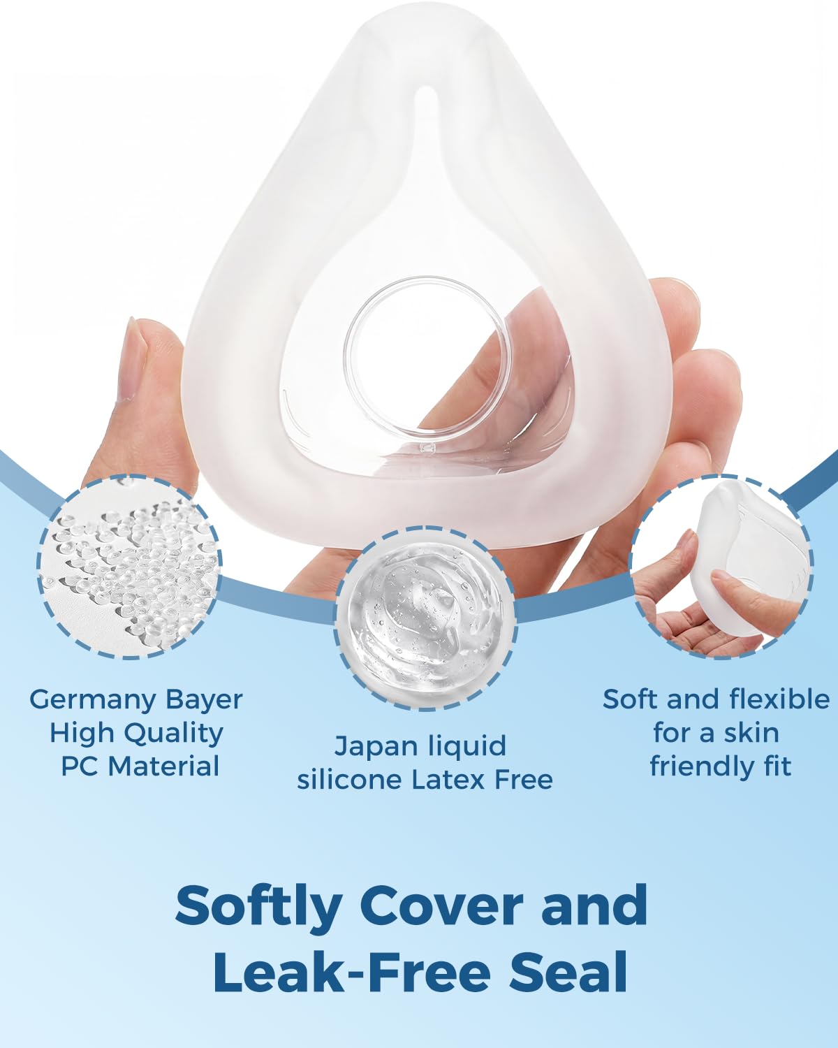 Litstone TMS Comfort Series cojín sin látex: silicona suave que reduce la presión.