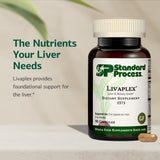 Etiqueta de Livaplex en primer plano, información clara sobre ingredientes.