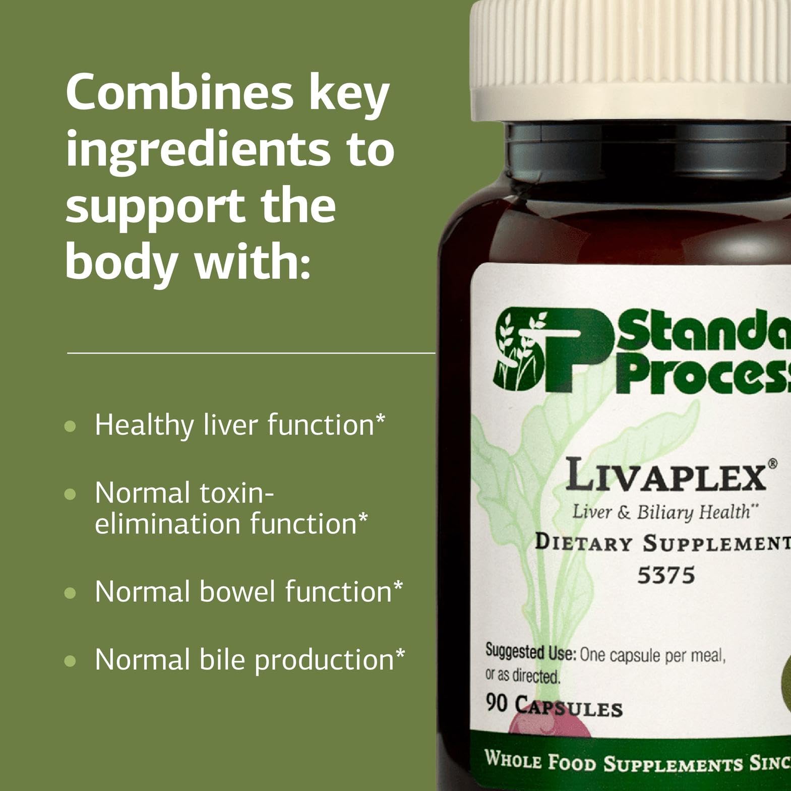 Ingredientes naturales destacados en Livaplex para una nutrición de apoyo.