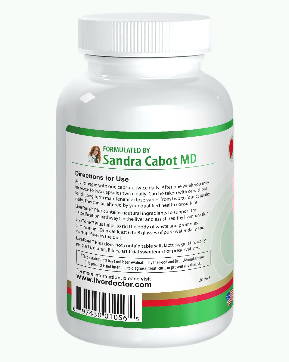 Etiqueta frontal de Livatone Plus destaca antioxidantes