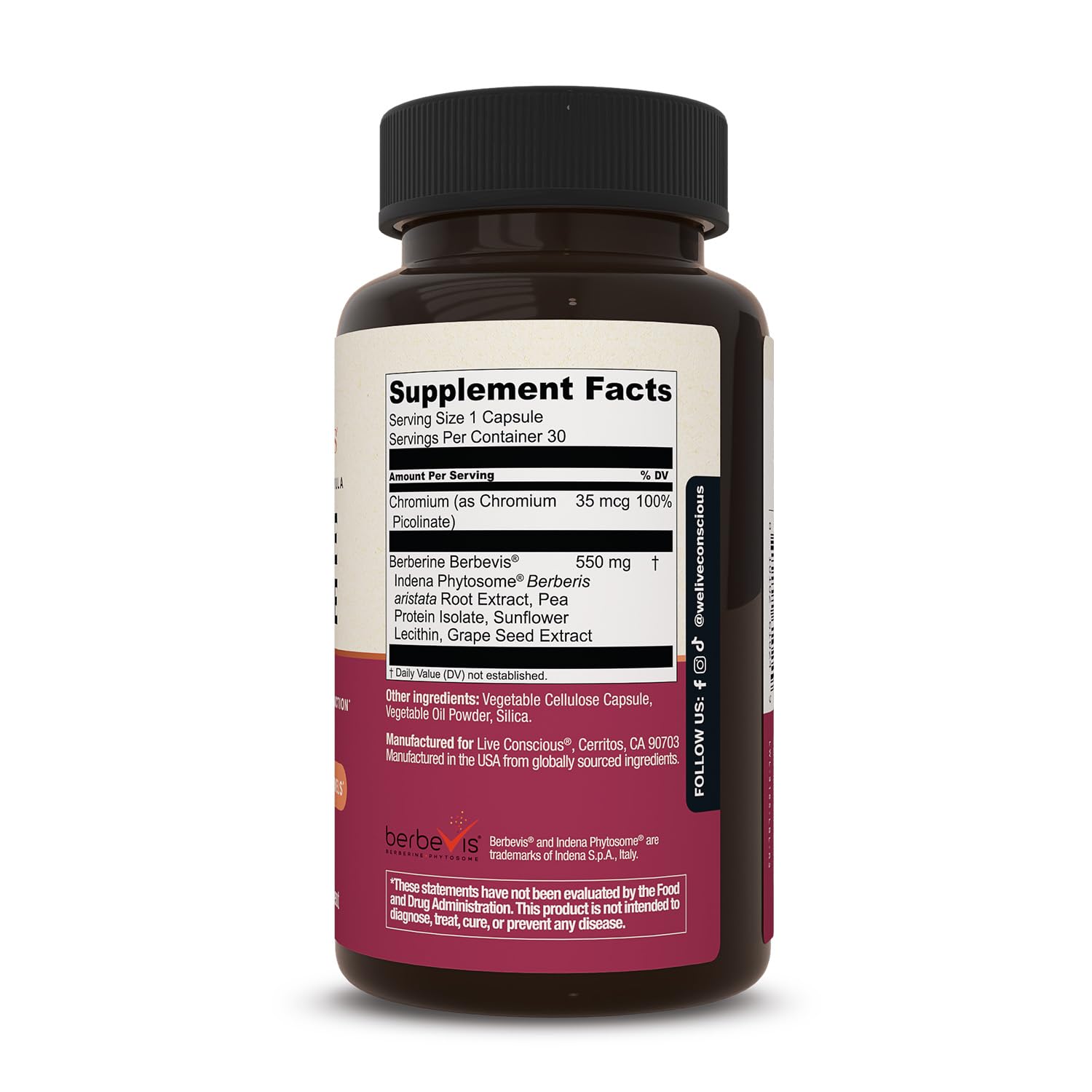 Live Conscious Berberine Phytosome: porción de muestra para inicio de uso