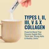 Colágeno Live Conscious: mezcla de 5 tipos de colágeno para apoyo de cabello y piel.